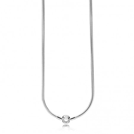 Collar de plata con ciere Pandora 45 cm