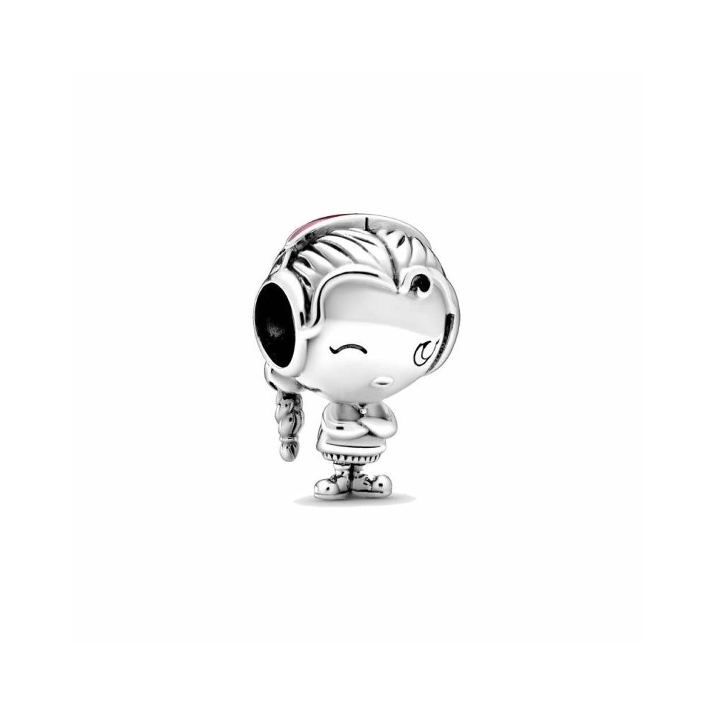 Charm Pandora de plata de ley con esmalte "Niña Adolescente"