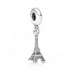 PA791082 - Charm Pandora de plata de ley. Torre Eiffel. Coleccion Iconos Nacionales.