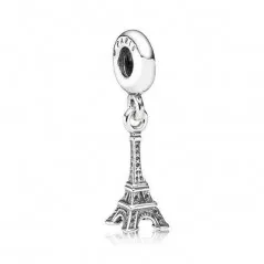 Charm Pandora de plata de ley. Torre Eiffel. Coleccion Iconos Nacionales.