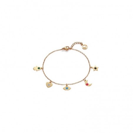 75230P01012 - Pulsera Viceroy Fashion de acero dorado y charms