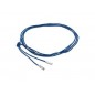 Cordón Pandora de algodón de color azul. Largo 100 cm.